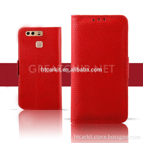 Protective Wallet Flip Stand PU Leather Case For Huawei honor v8